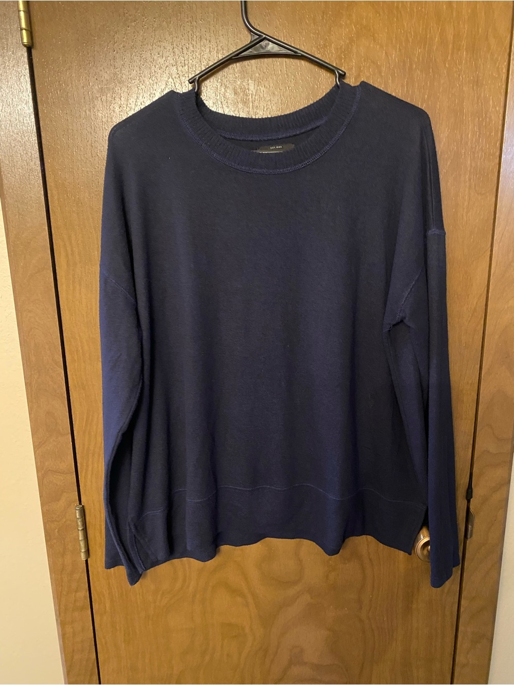 Lucky Brand Navy Crewneck Sweater - Classic Knit Pullover